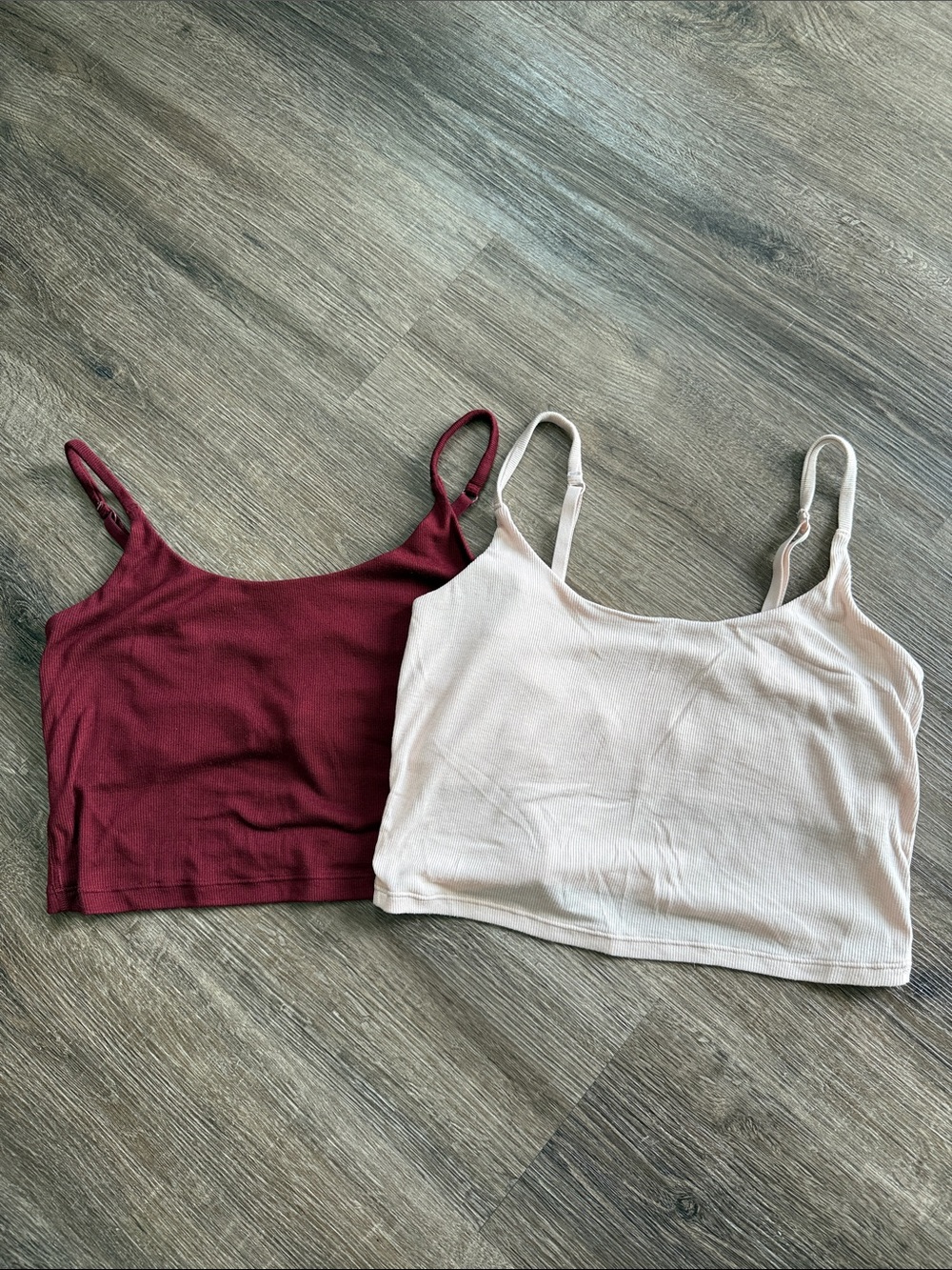 2 Rib-Knit Brami Tops